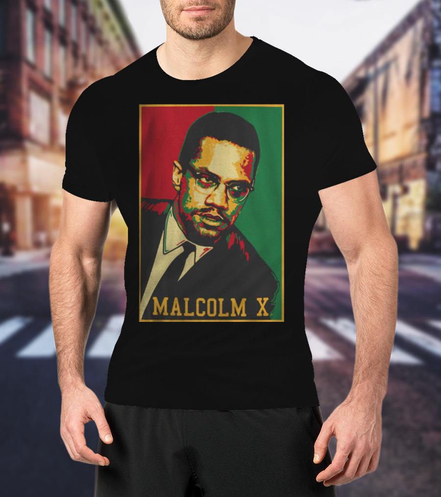 Malcolm X Red Green Black T-Shirt