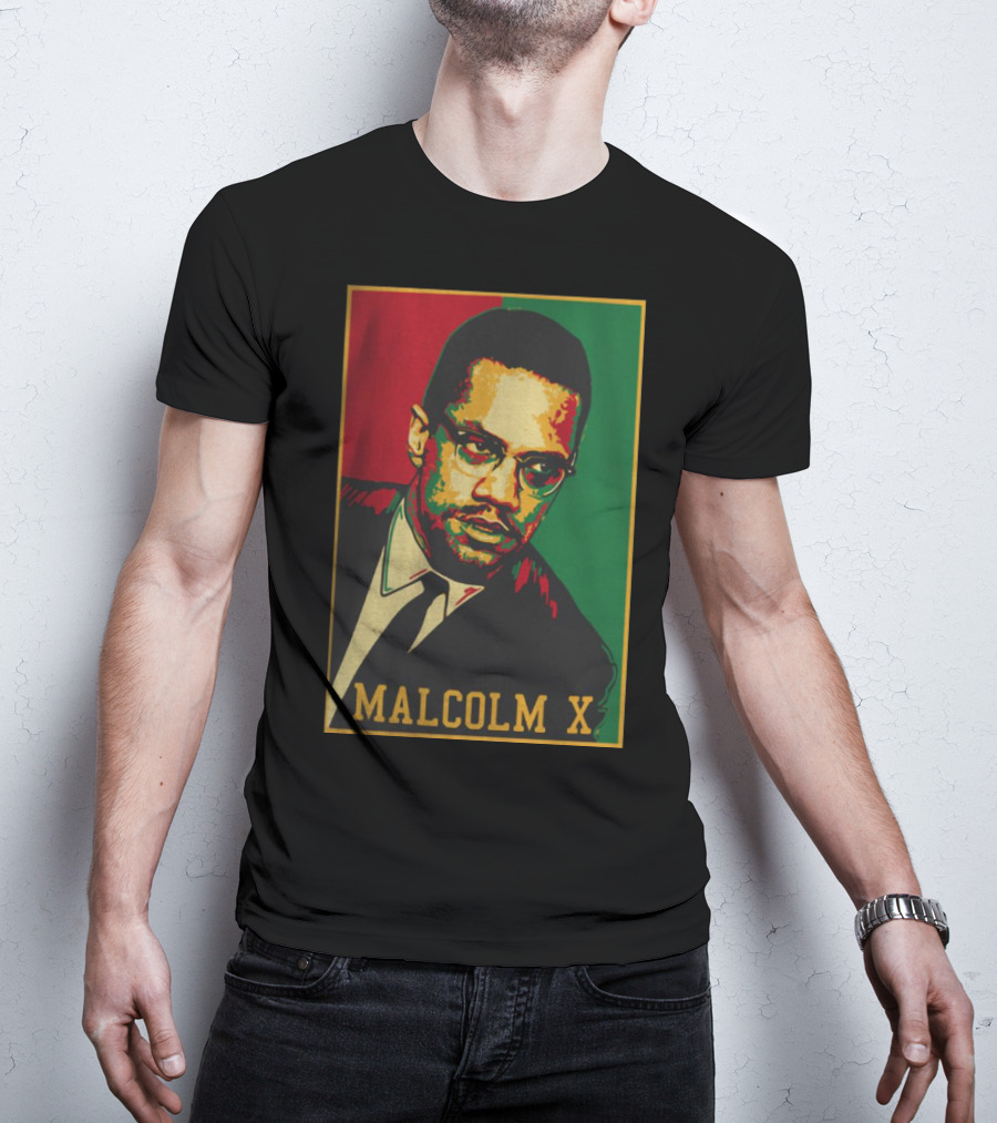 Malcolm X Red Green Black T-Shirt