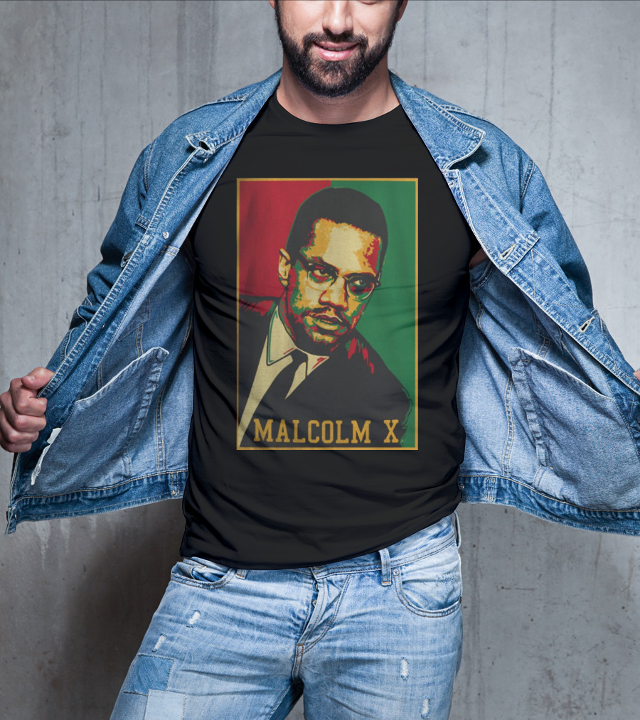 Malcolm X Red Green Black T-Shirt