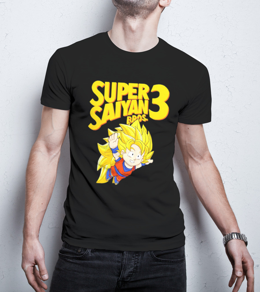 Super Saiyan 3 Bros Vintage Gaming Fusion T-Shirt