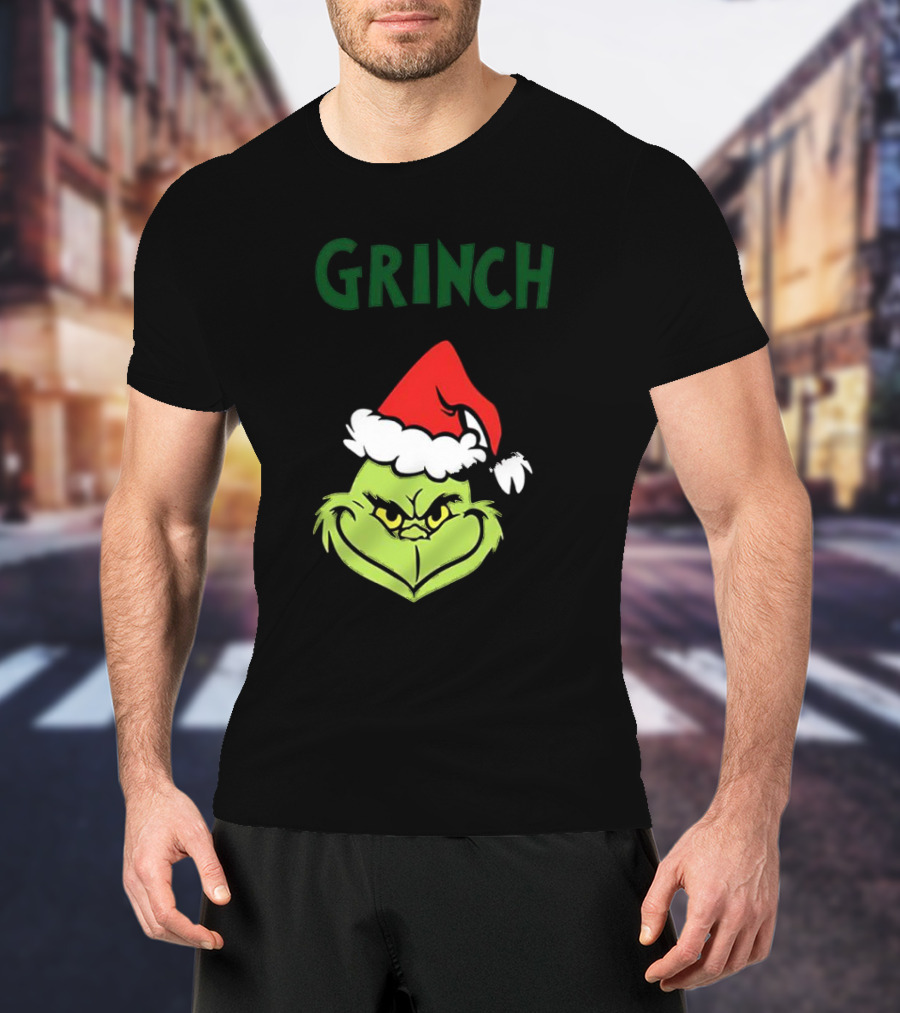 The Grinch Santa Hat Christmas T-Shirt