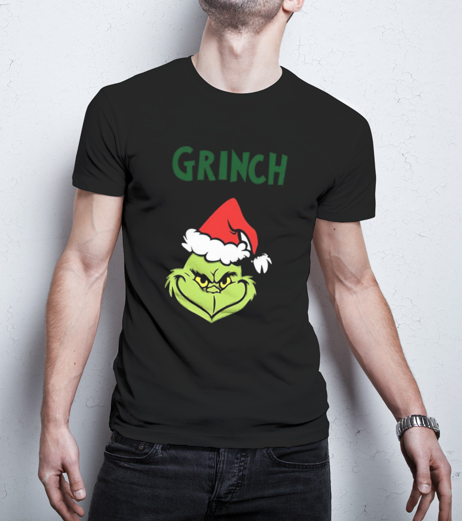 The Grinch Santa Hat Christmas T-Shirt