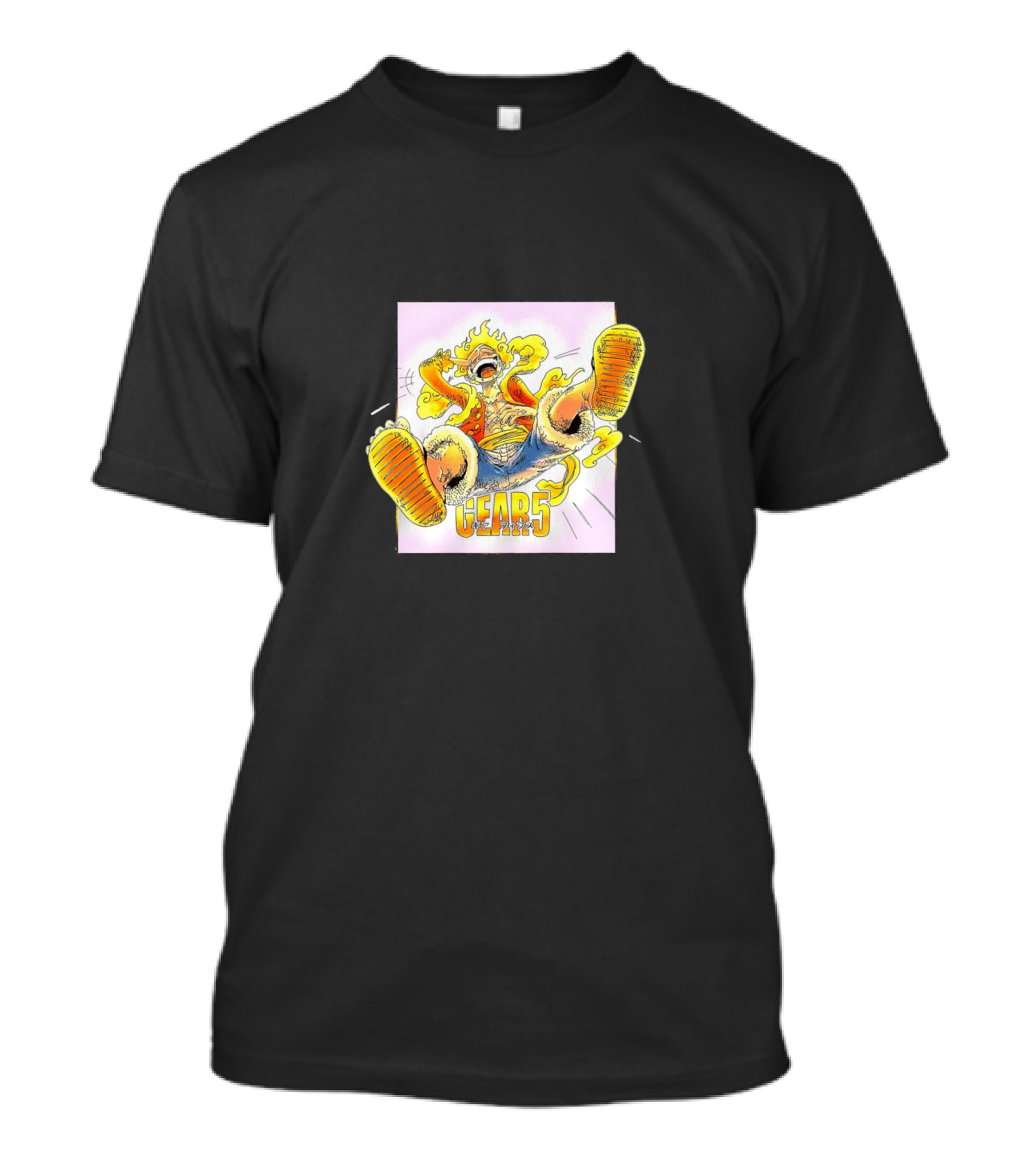 Monkey D. Luffy Gear 5 Jumping Action Anime T-Shirt