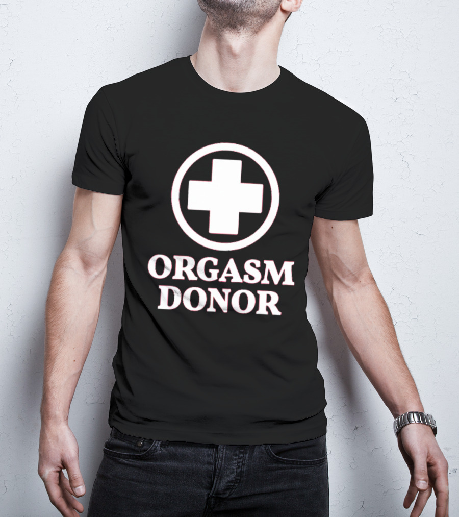 Danny Duncan Red Orgasm Donor Cross T-Shirt