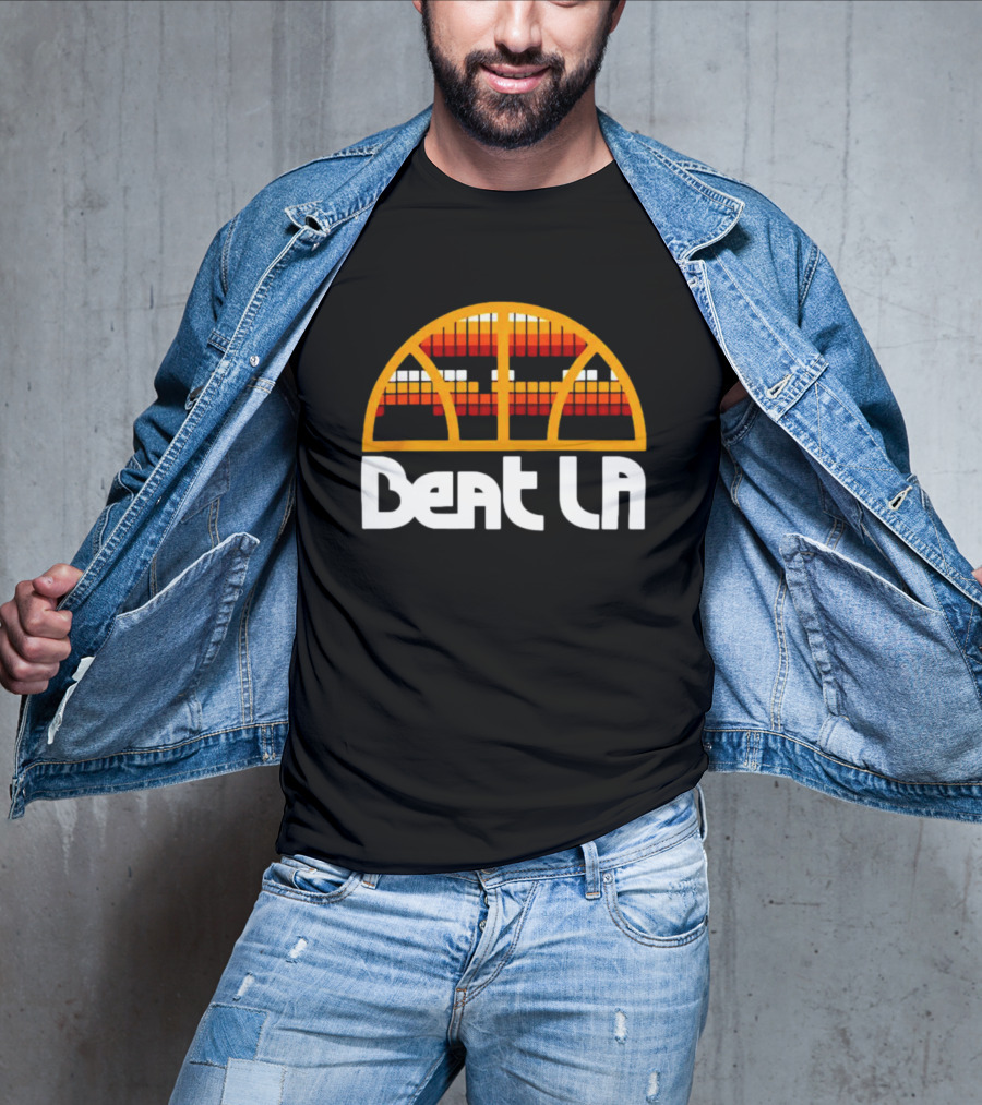 Beat LA Denver Nuggets Skyline Basketball T-Shirt