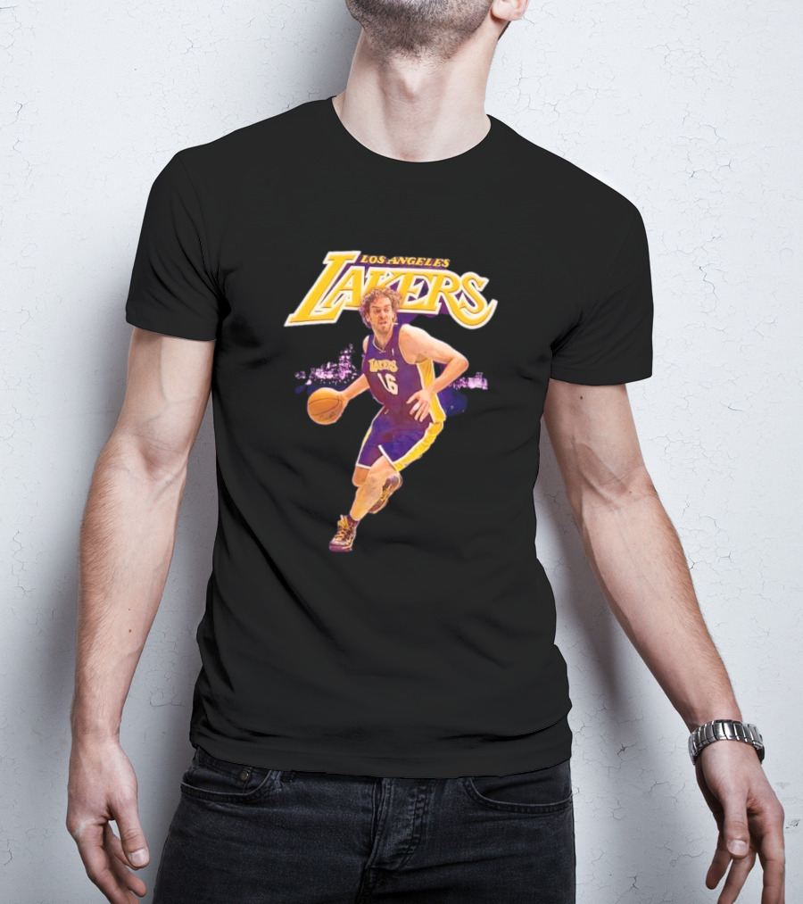 Los Angeles Lakers Pau Gasol Basketball Player 16 NBA Career T-Shirt