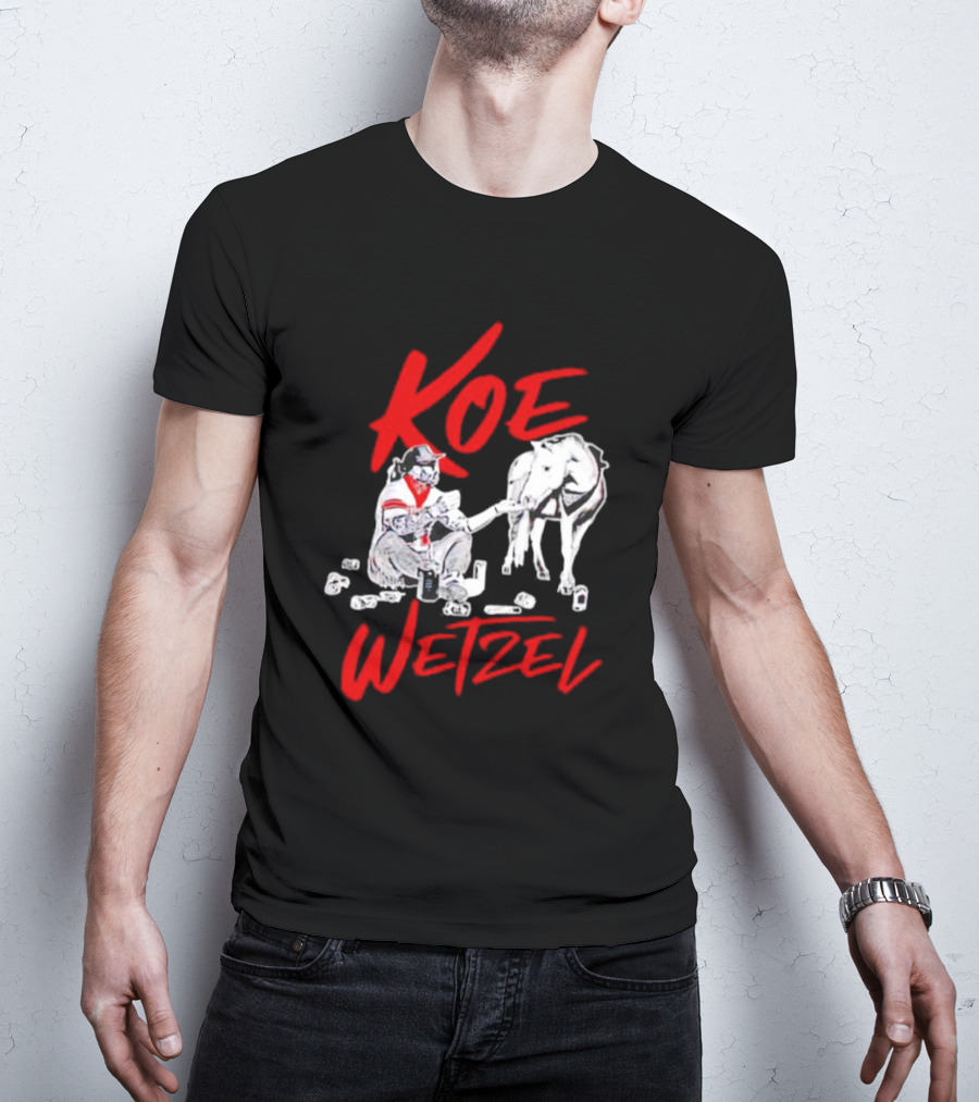 Koe Wetzel Feeding Horse Surrounded By Cans T-Shirt