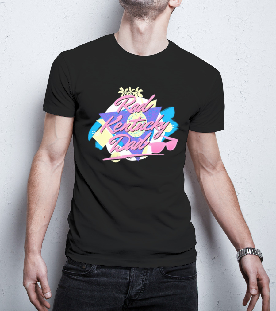 Rad Kentucky Dad 90’s Retro Palm Trees And Sunglasses Vibe T-Shirt