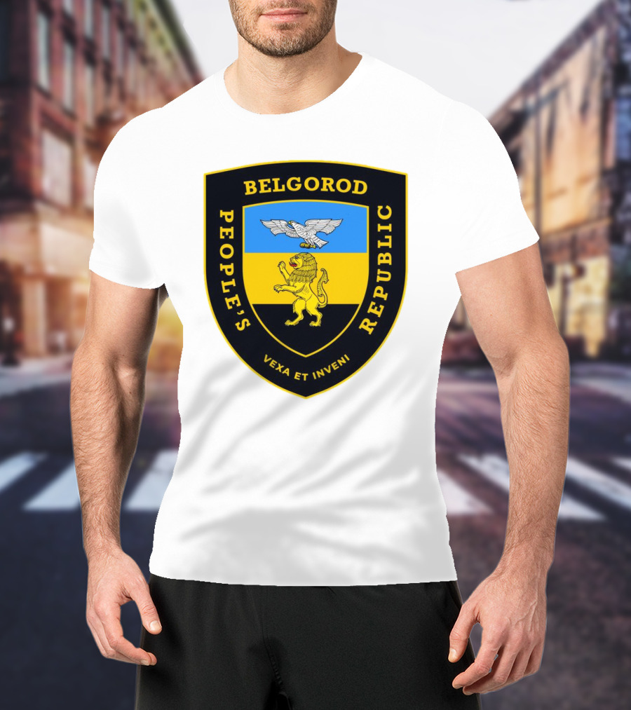 Belgorod People's Republic Emblem Vexa Et Inveni Shield Lion And Eagle Crest T-Shirt
