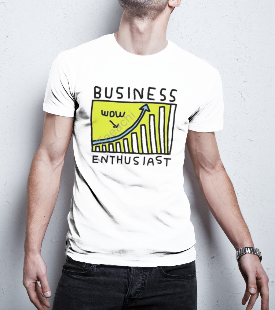 Business Enthusiast Wow Arrow Graph T-Shirt