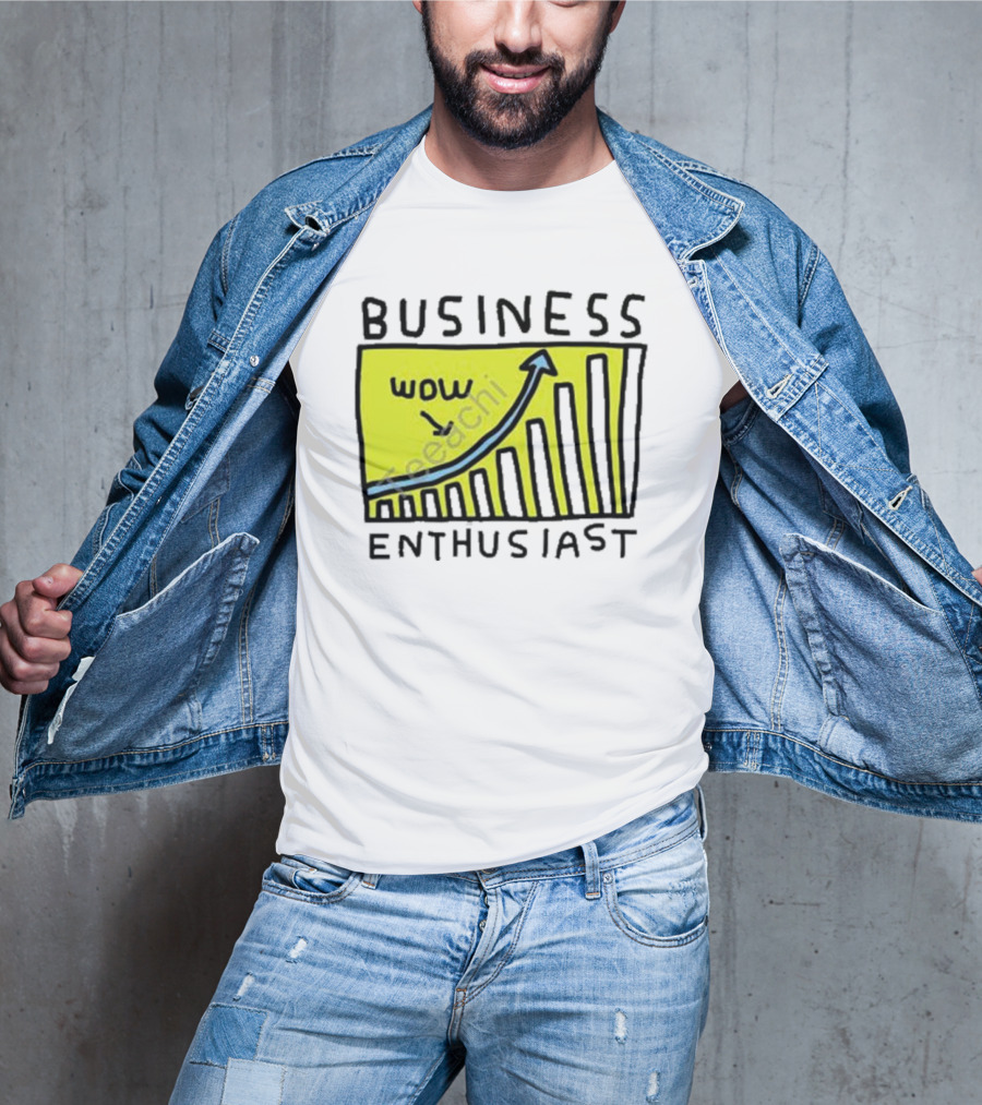 Business Enthusiast Wow Arrow Graph T-Shirt