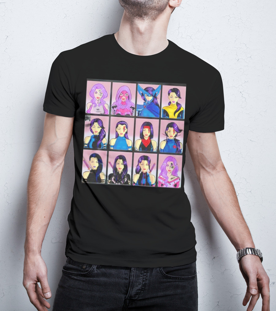 Psylocke Evolution Twelve Iconic Looks T-Shirt