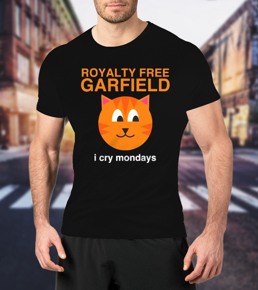 Royalty Free Garfield I Cry Mondays Iconic Meme T-Shirt
