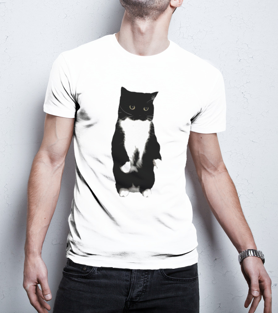 Unicouniuni Cat Playful Tuxedo T-Shirt