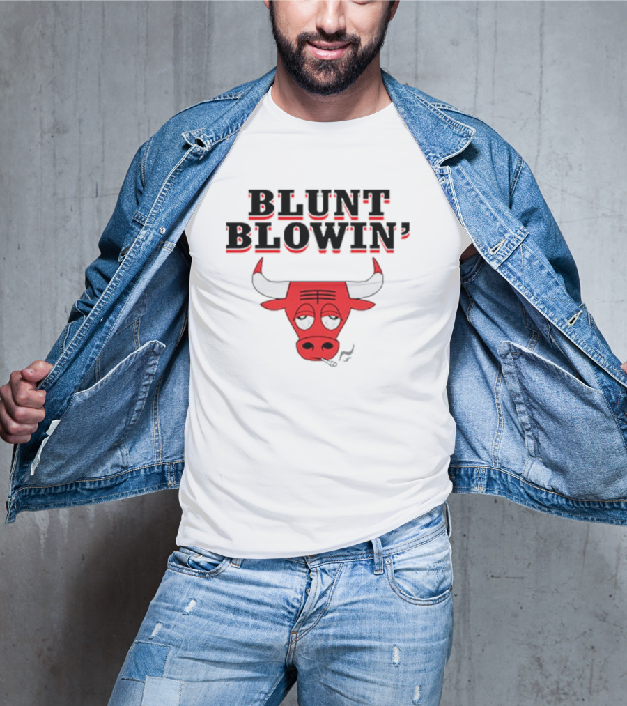 Blunt Blowin’ Bulls Smoking Red Bulls T-Shirt