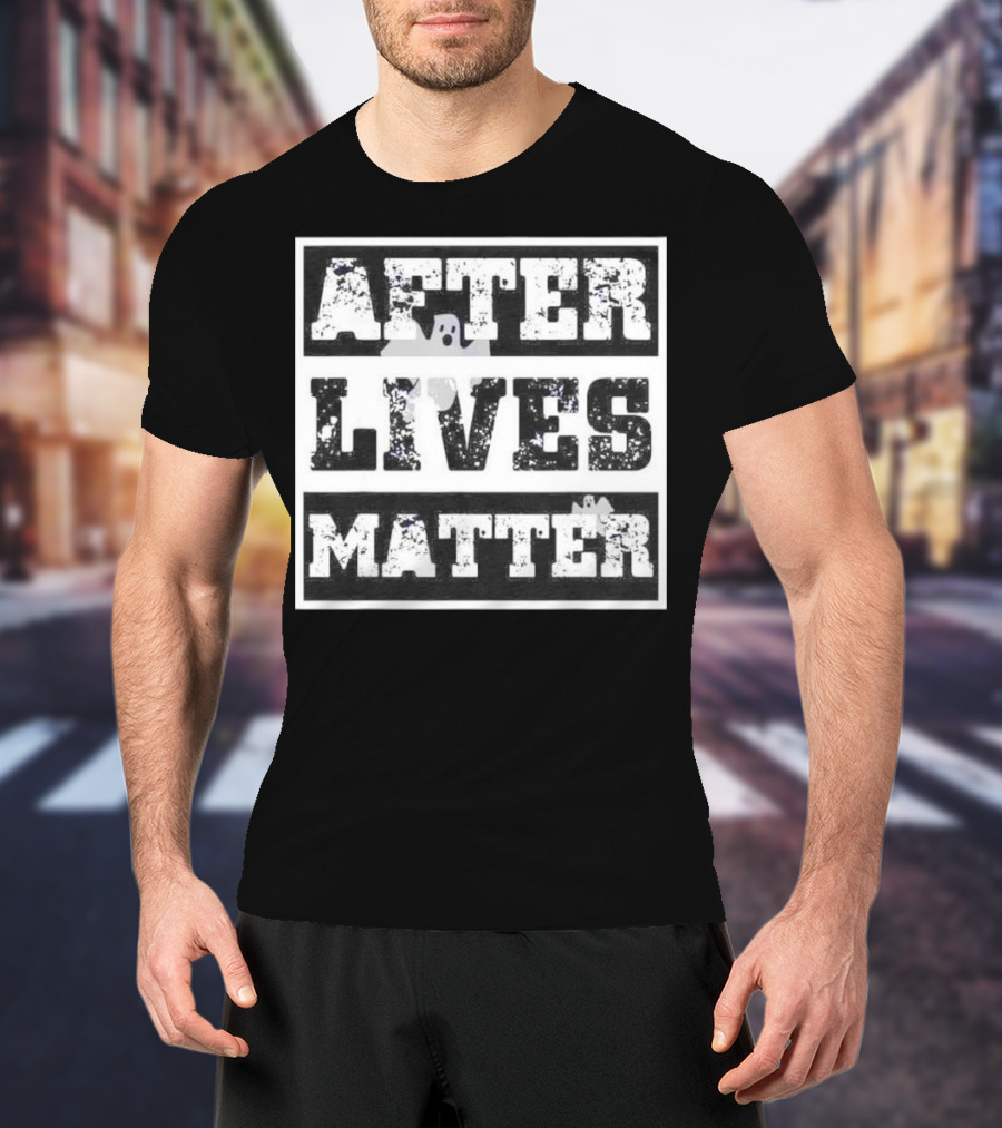 Boo After Lives Matter Ghosts Textured Halloween T-Shirt