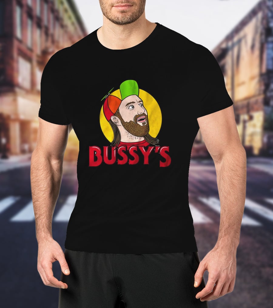 Bussy’s Multicolor Cap Cartoon Character T-Shirt