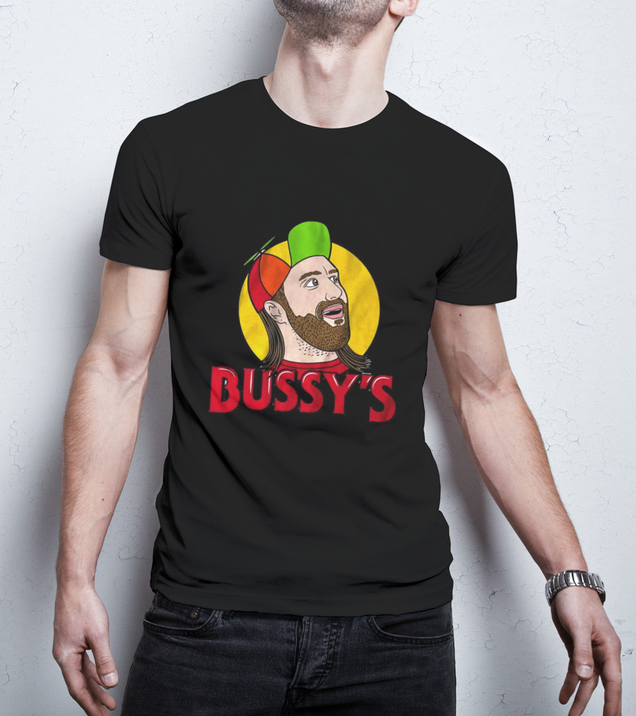 Bussy’s Multicolor Cap Cartoon Character T-Shirt