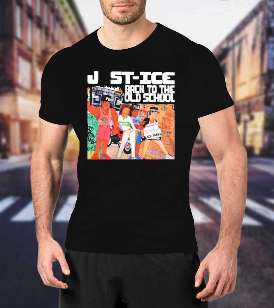 J St-Ice Back To The Old School Fila Boombox Graffiti T-Shirt
