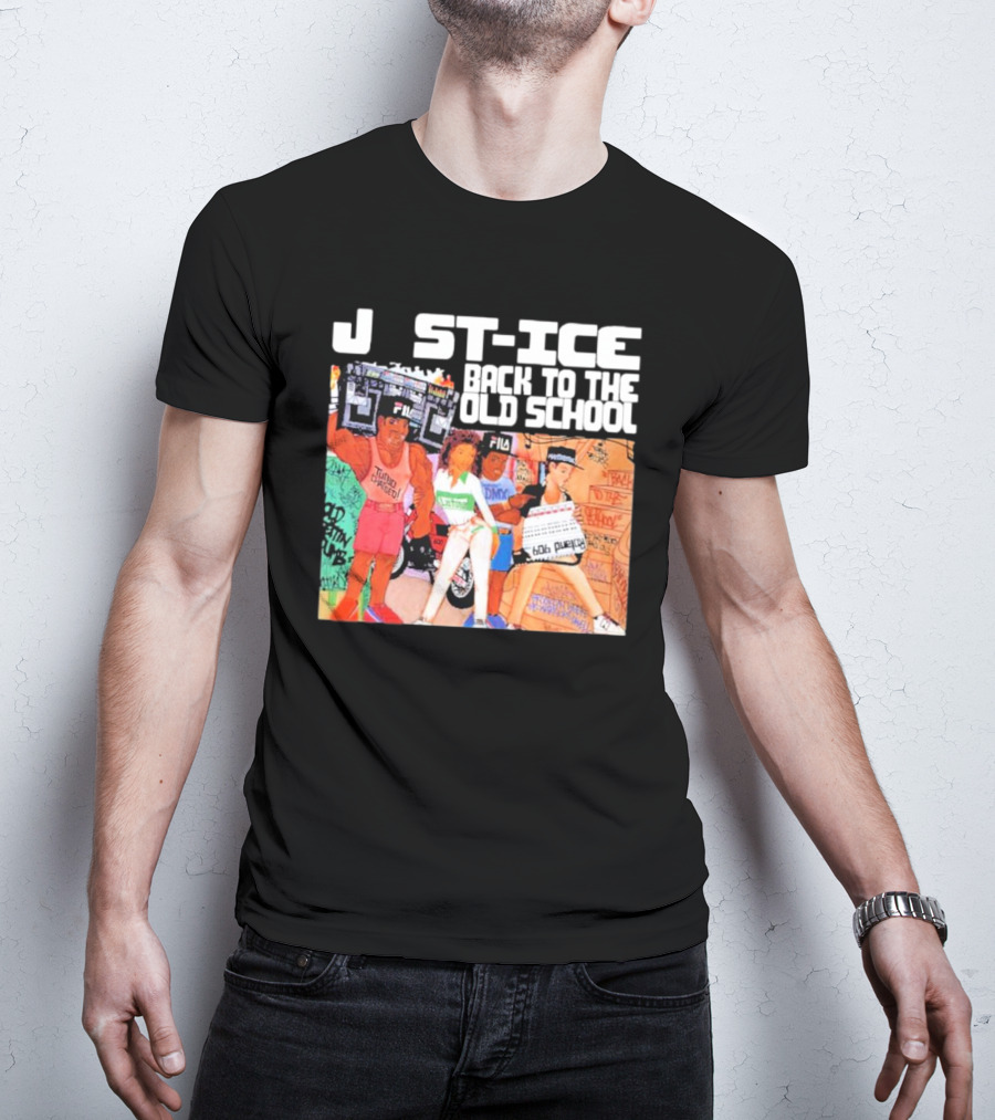 J St-Ice Back To The Old School Fila Boombox Graffiti T-Shirt