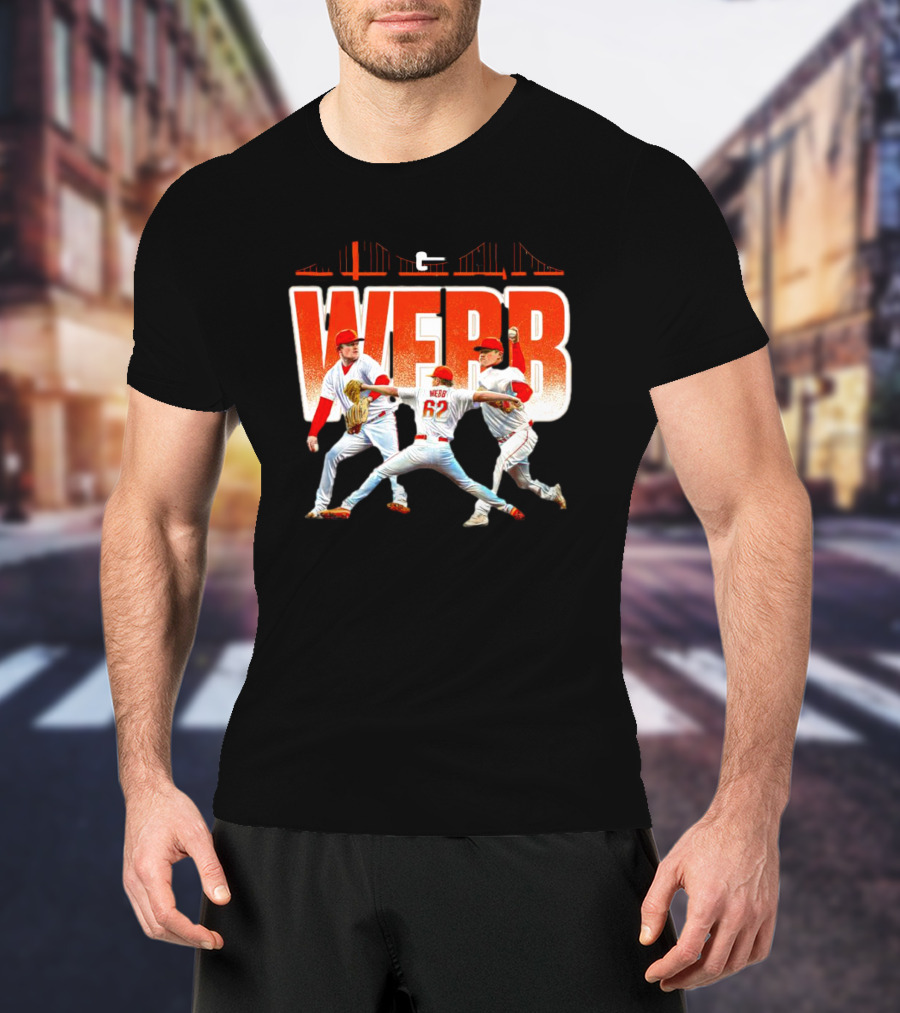 Logan Webb Baseball Action Trio 62 T-Shirt