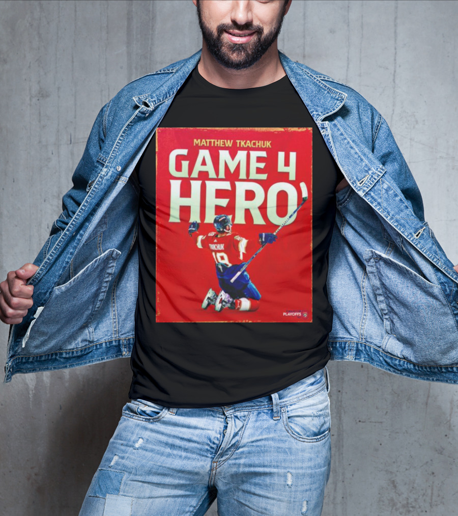 Matthew Tkachuk Game 4 Hero Playoffs T-Shirt