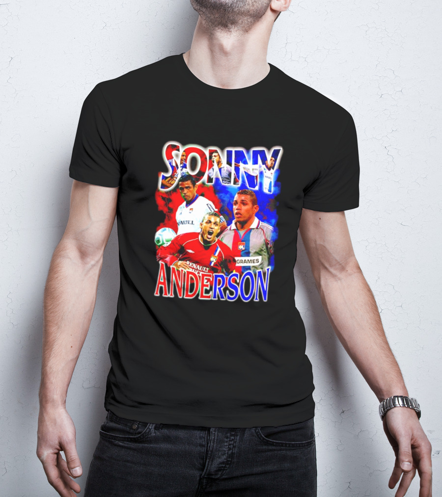 Sonny Anderson Football Legend Renault V Lyon Grames Soccer Icons T-Shirt