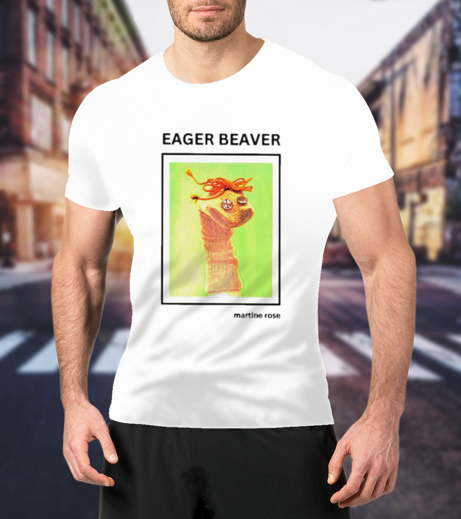Eager Beaver Martine Rose Sock Puppet With Fred Rogers T-Shirt