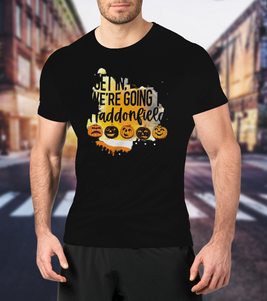 Get In Loser We're Going To Haddonfield Halloween Pumpkins Knife T-Shirt