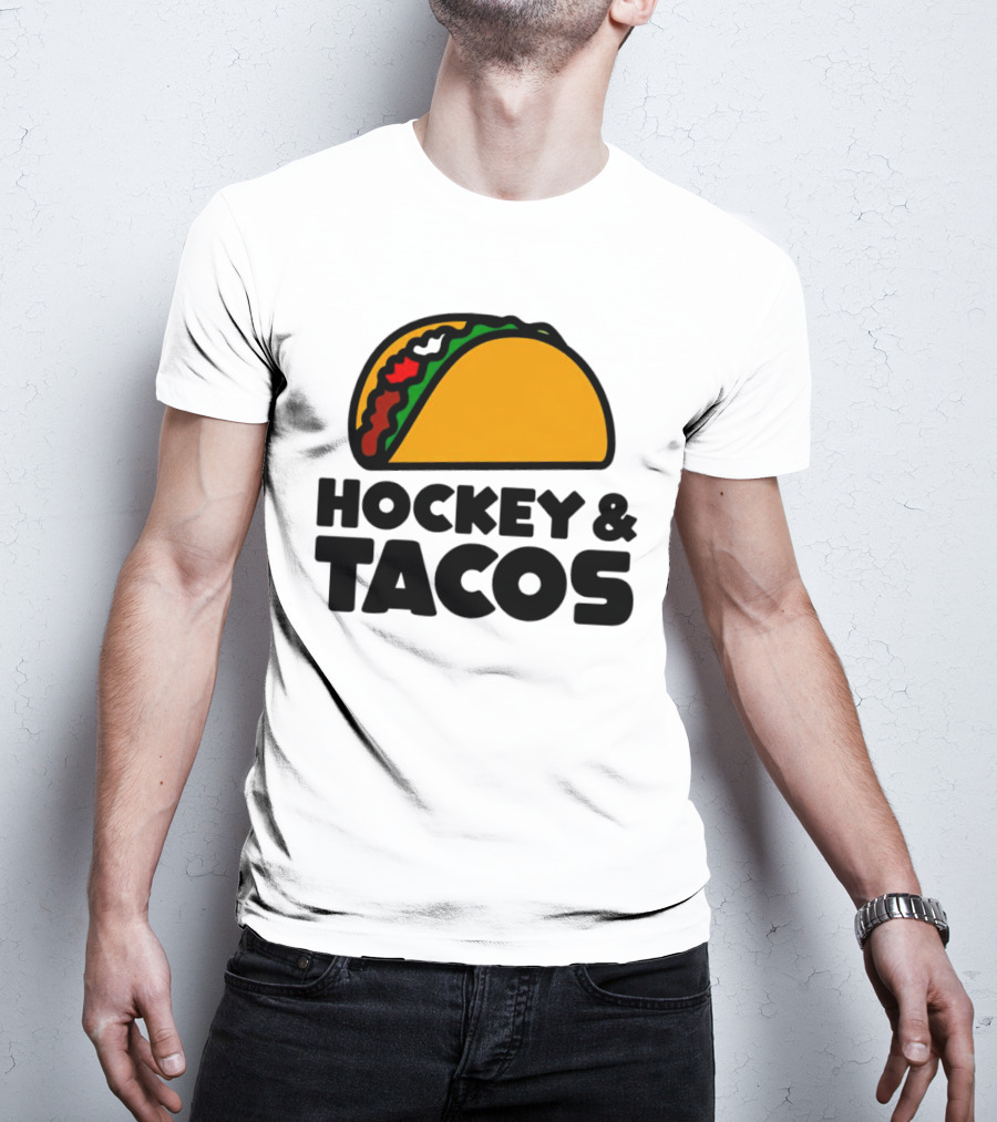 Hockey And Tacos Bold Fun Combo T-Shirt