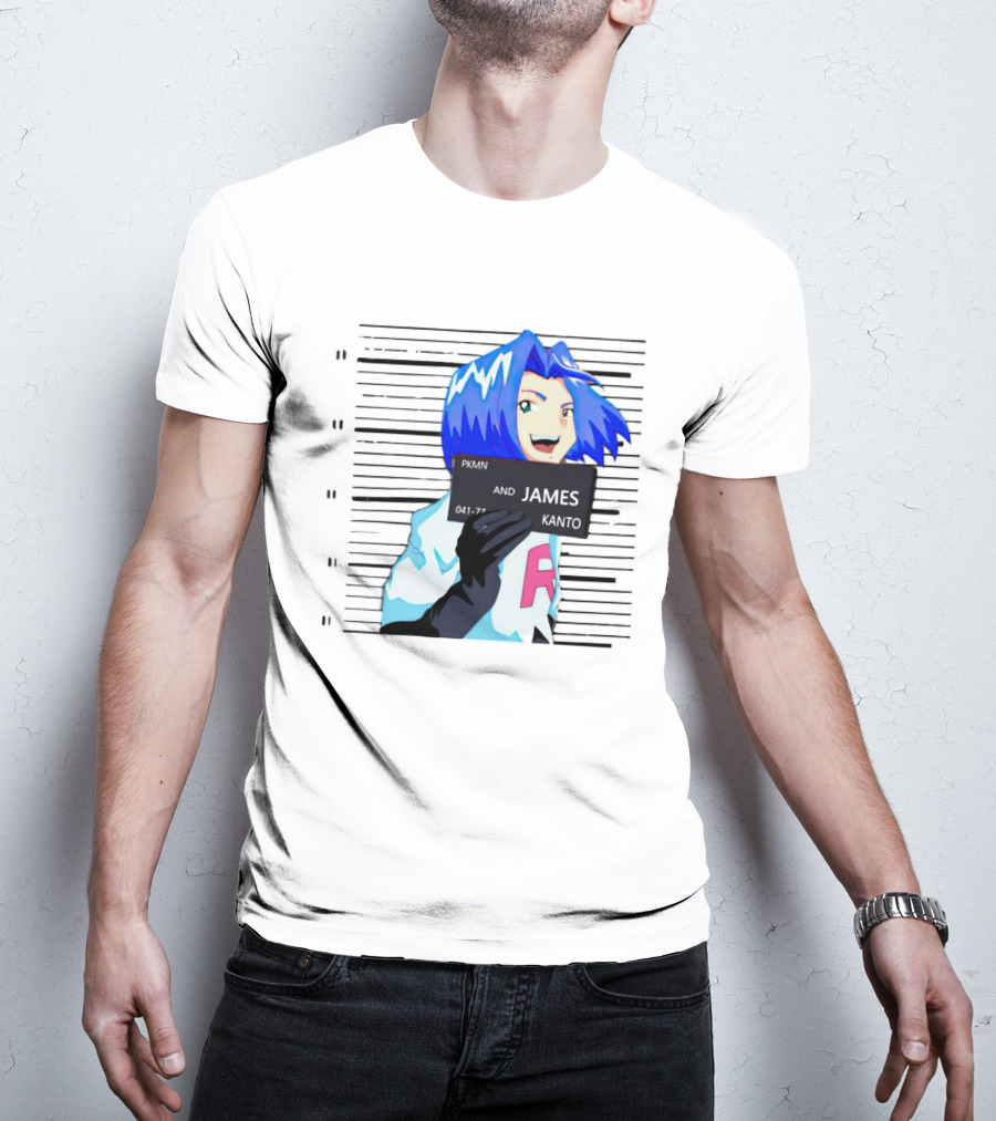 Team Rocket James Mugshot Pokemon Character Image T-Shirt
