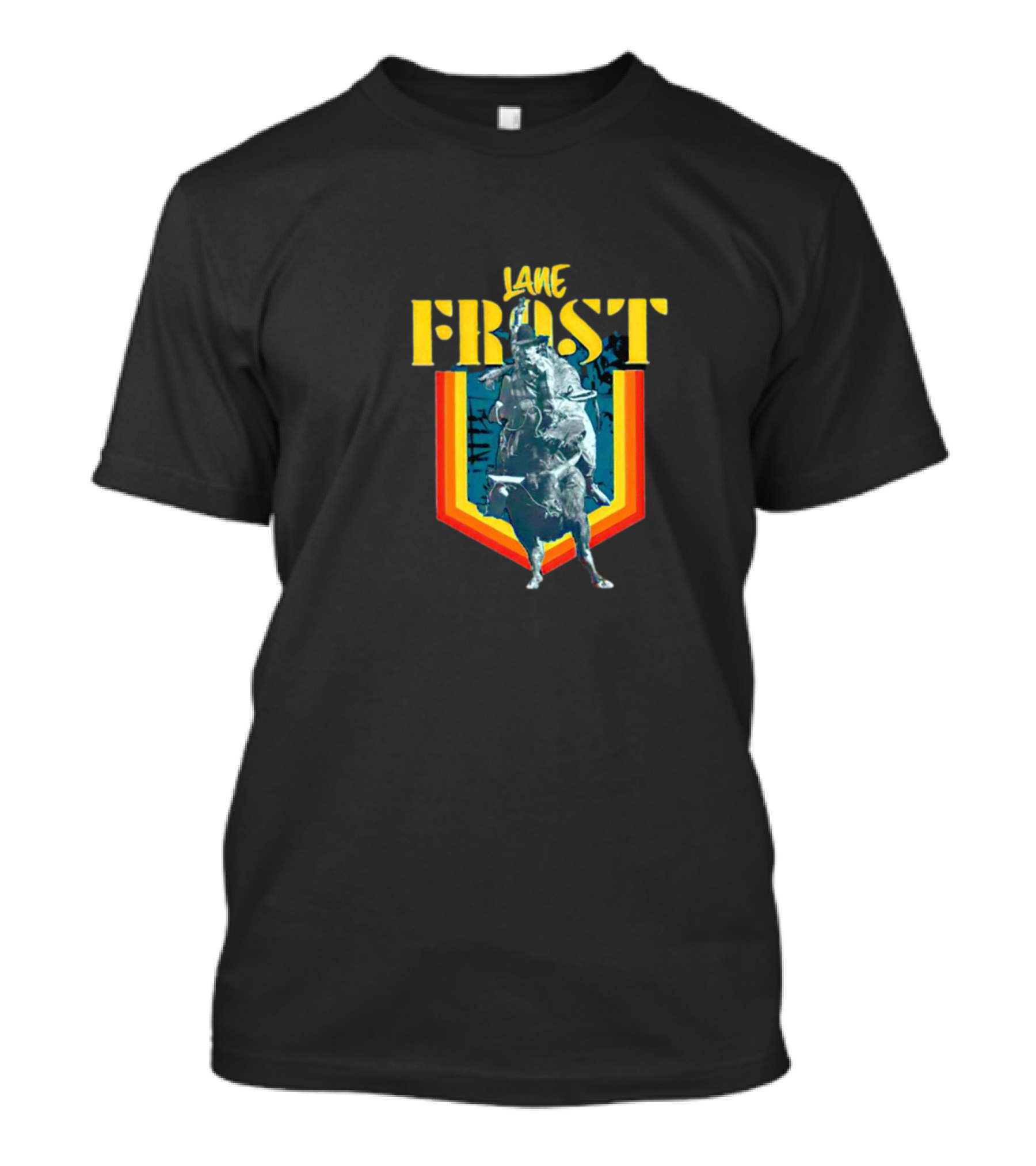 Lane Frost Bull Riding Retro Rodeo T-Shirt