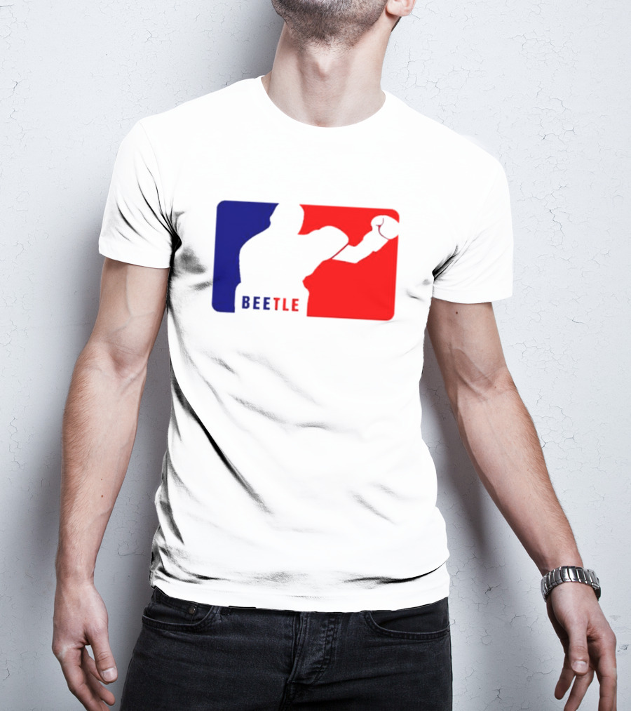 Beetle Boxing Silhouette In Red And Blue NBA T-Shirt