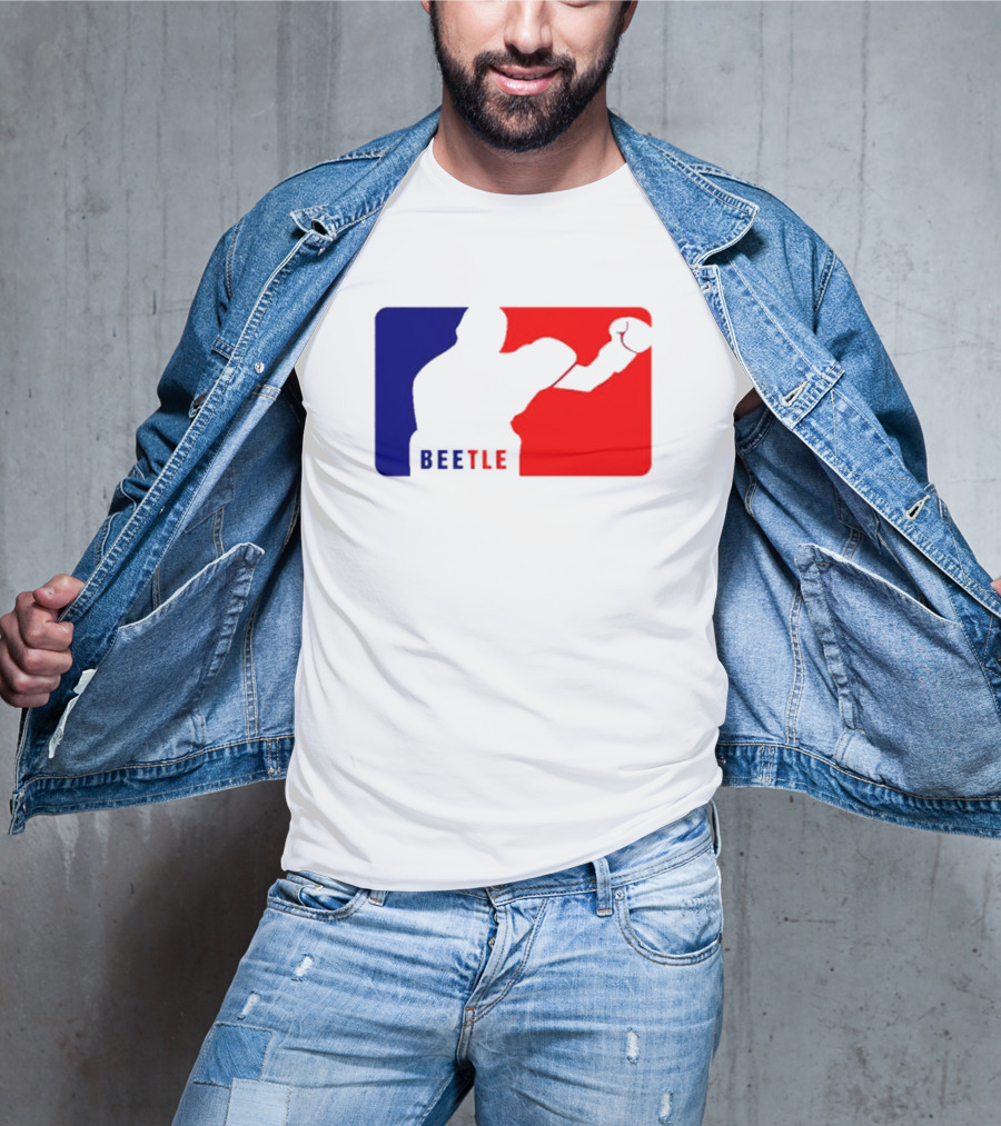 Beetle Boxing Silhouette In Red And Blue NBA T-Shirt