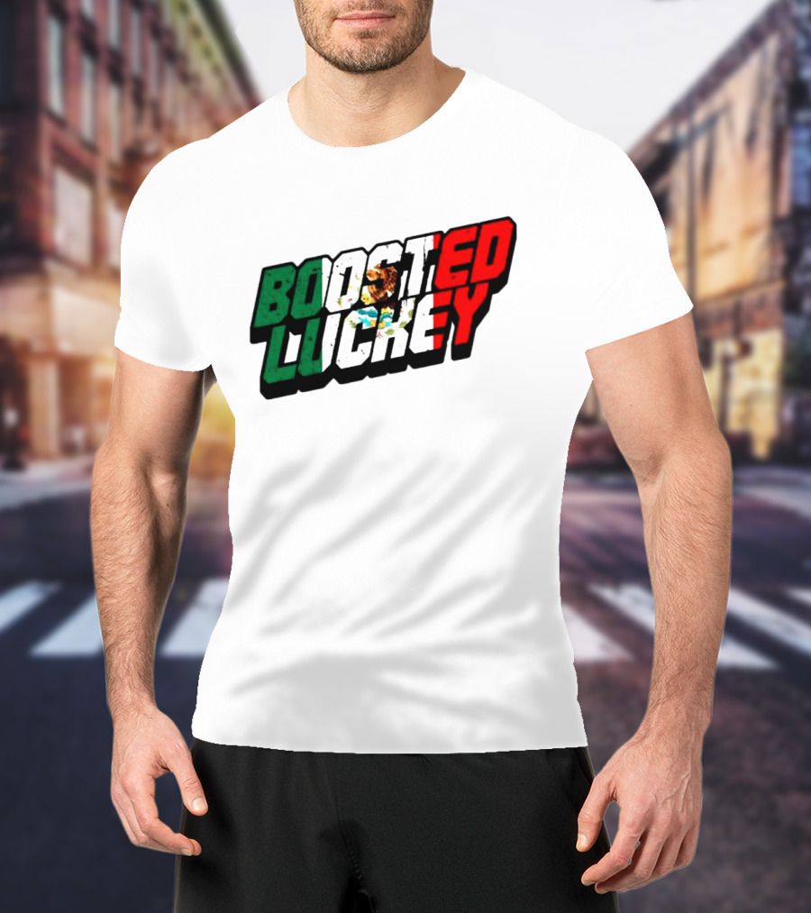 Boosted Luckey Mexico Mexican Flag Colors Eagle Emblem T-Shirt