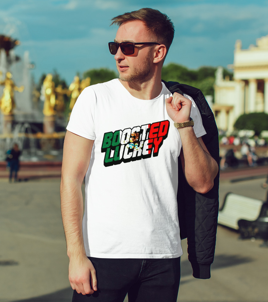 Boosted Luckey Mexico Mexican Flag Colors Eagle Emblem T-Shirt