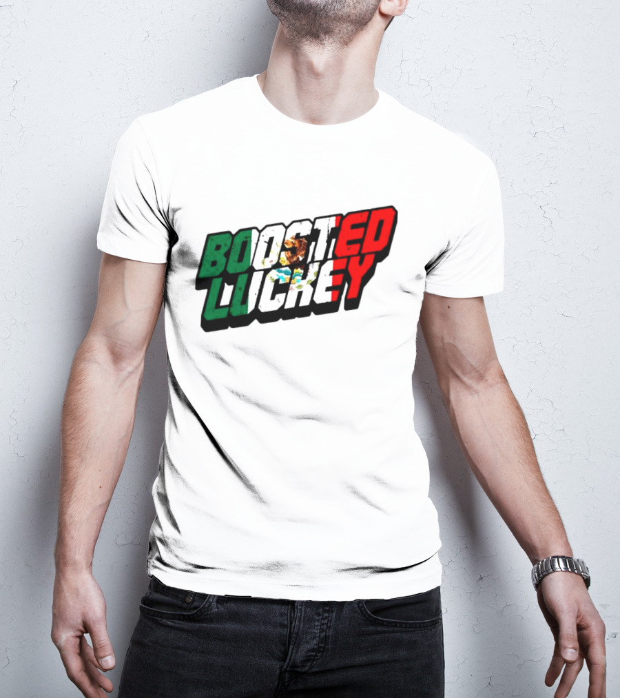 Boosted Luckey Mexico Mexican Flag Colors Eagle Emblem T-Shirt