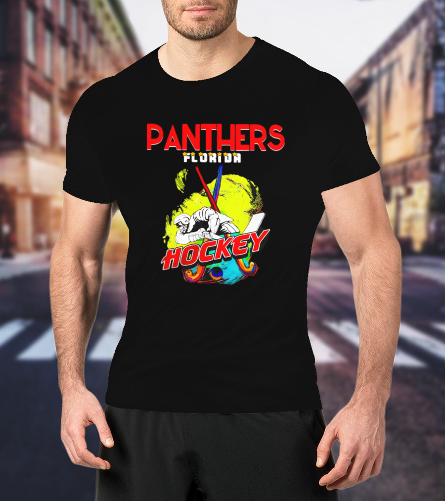 Panthers Florida Hockey Bold Colorful T-Shirt
