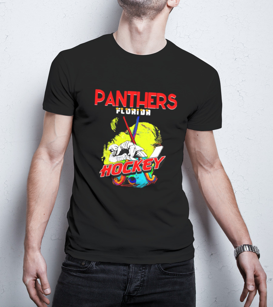 Panthers Florida Hockey Bold Colorful T-Shirt