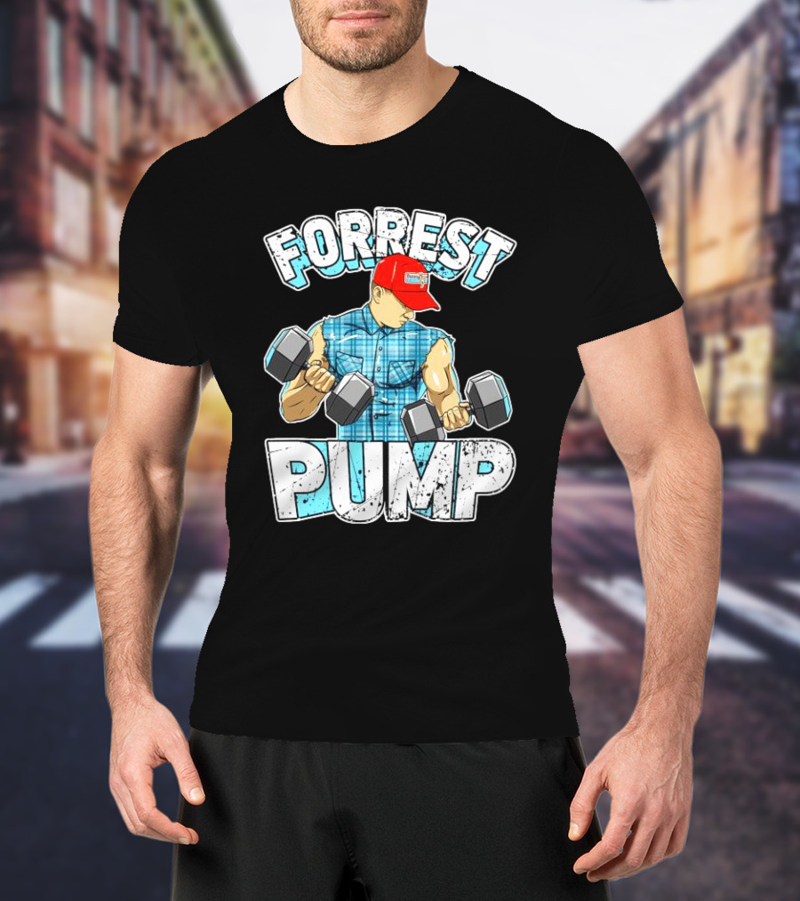 Forrest Pump Weightlifting Dumbbells Muscle Builder T-Shirt