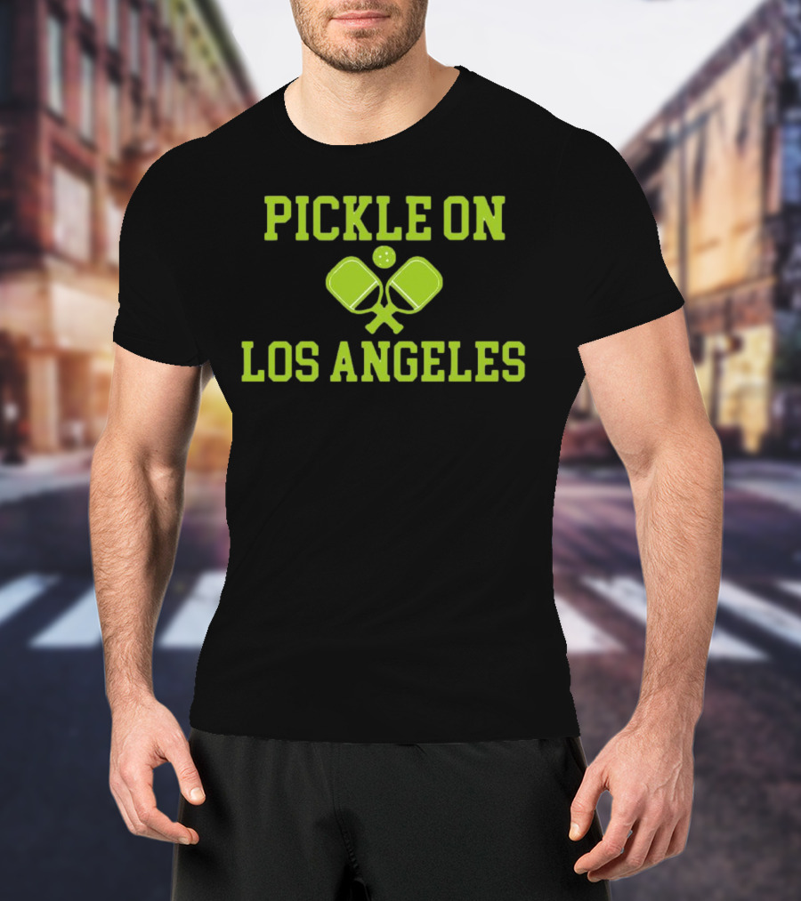 Pickle On Los Angeles Paddle Ball T-Shirt