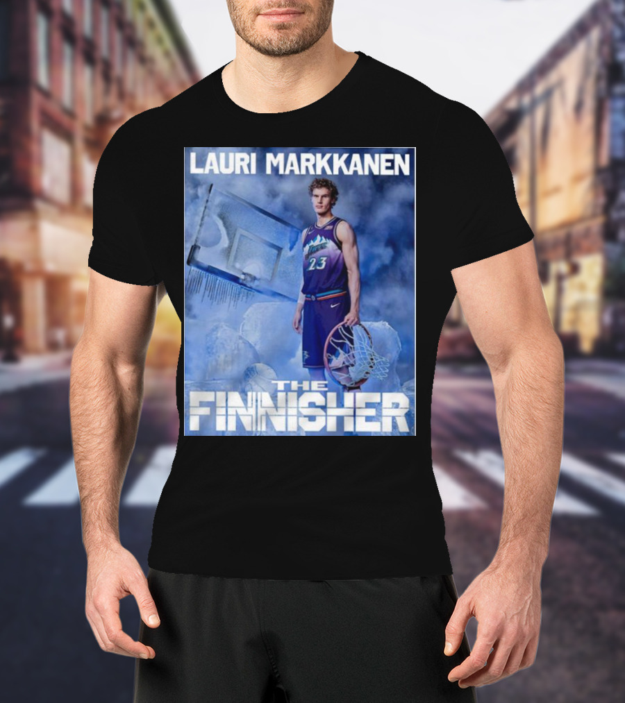 Lauri Markkanen The Finisher Basketball Ice Blue T-Shirt