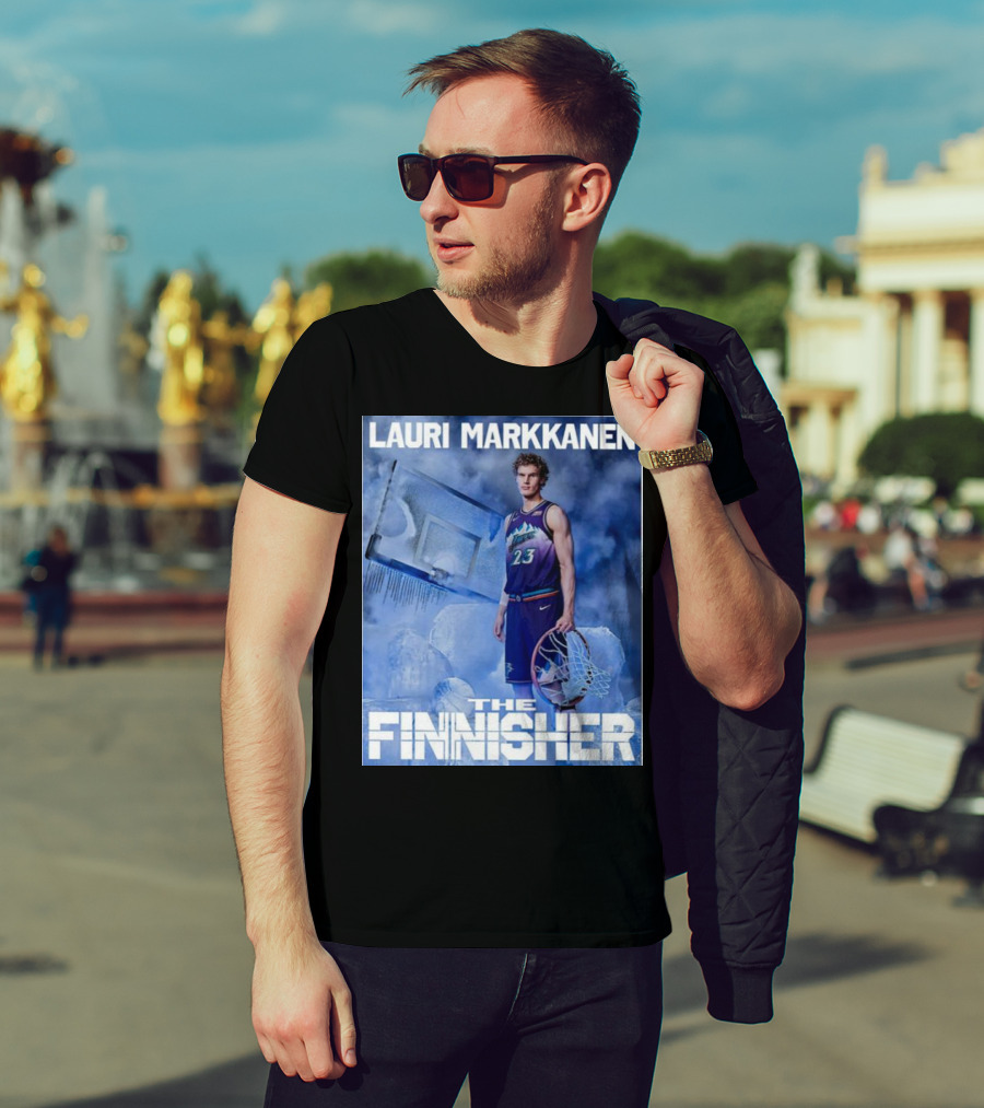 Lauri Markkanen The Finisher Basketball Ice Blue T-Shirt