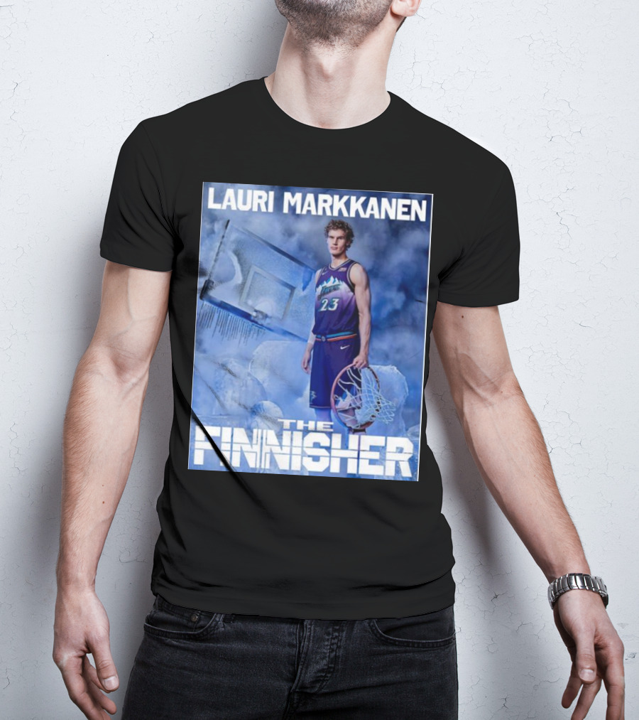 Lauri Markkanen The Finisher Basketball Ice Blue T-Shirt