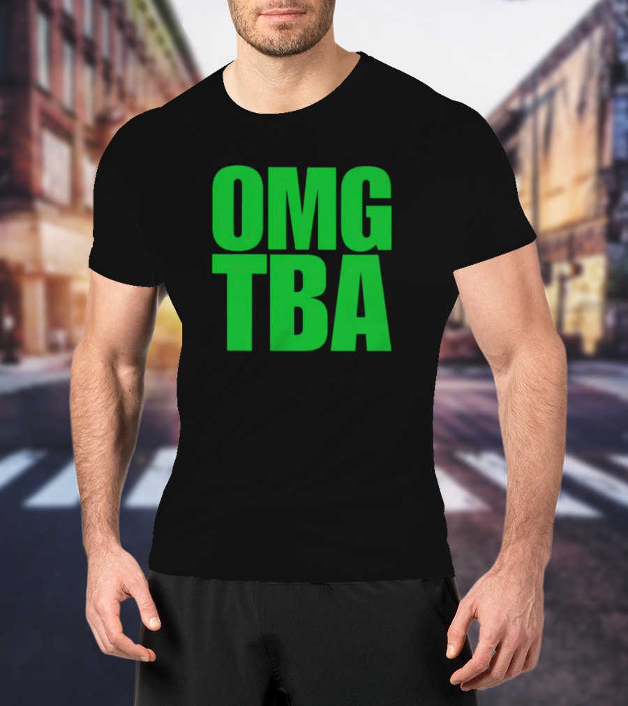 OMG TBA Bold Green Text T-Shirt