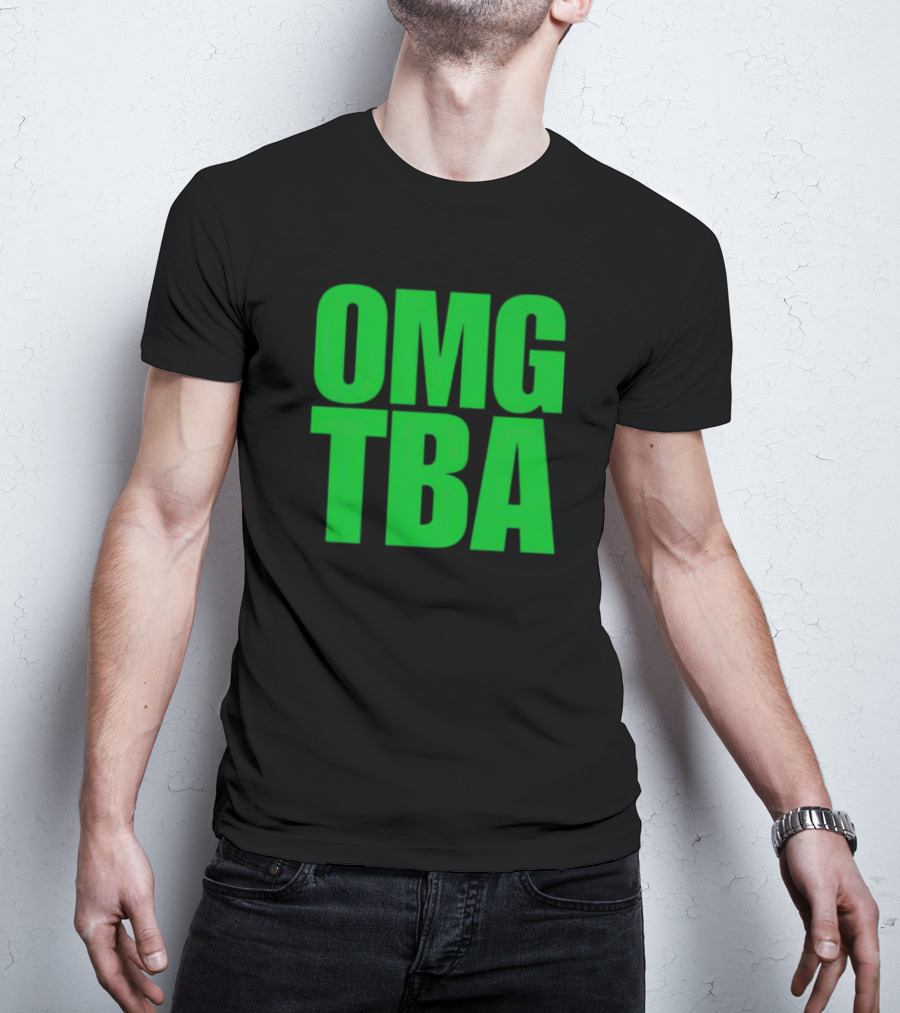 OMG TBA Bold Green Text T-Shirt