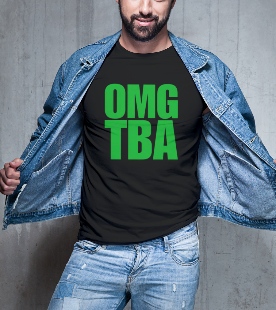 OMG TBA Bold Green Text T-Shirt