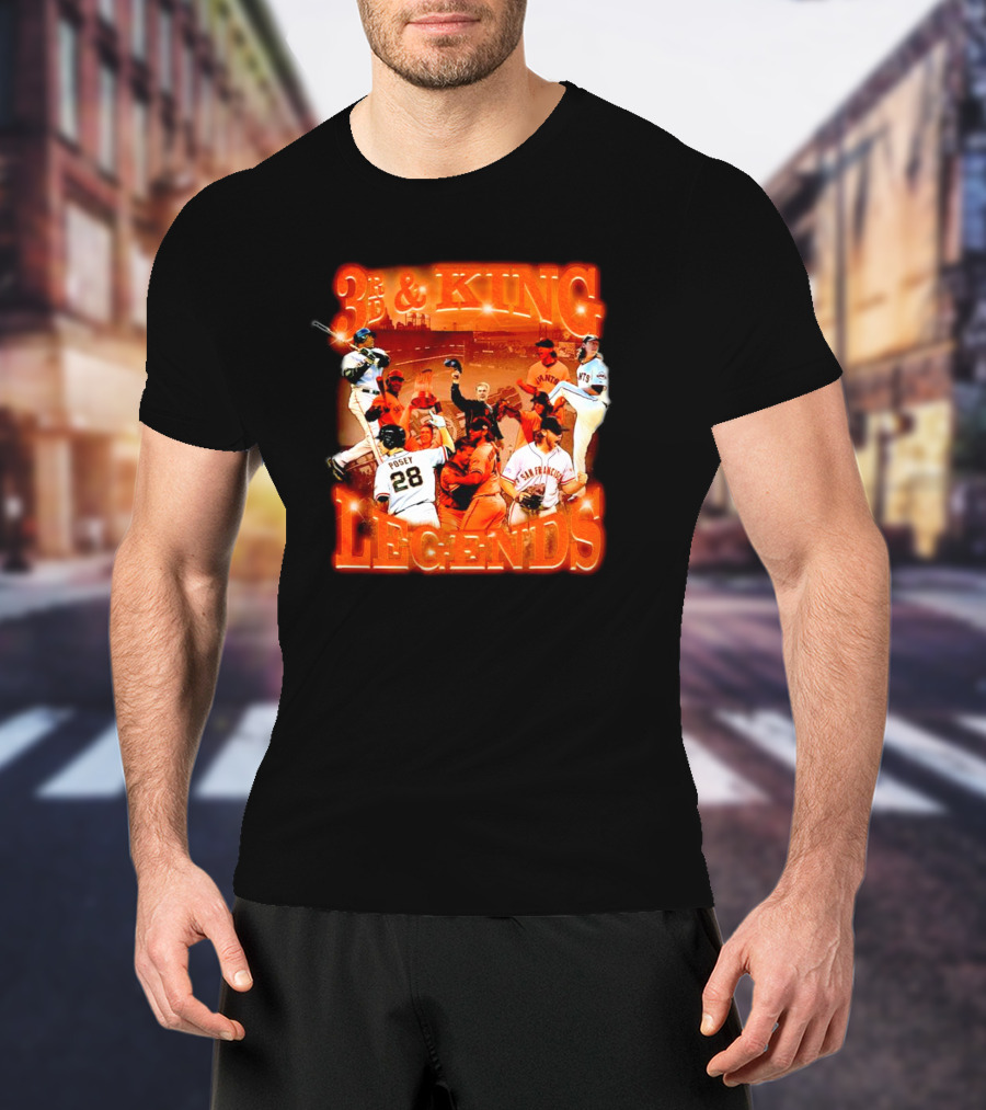 3rd And King Legends San Francisco Giants Baseball Icons T-Shirt