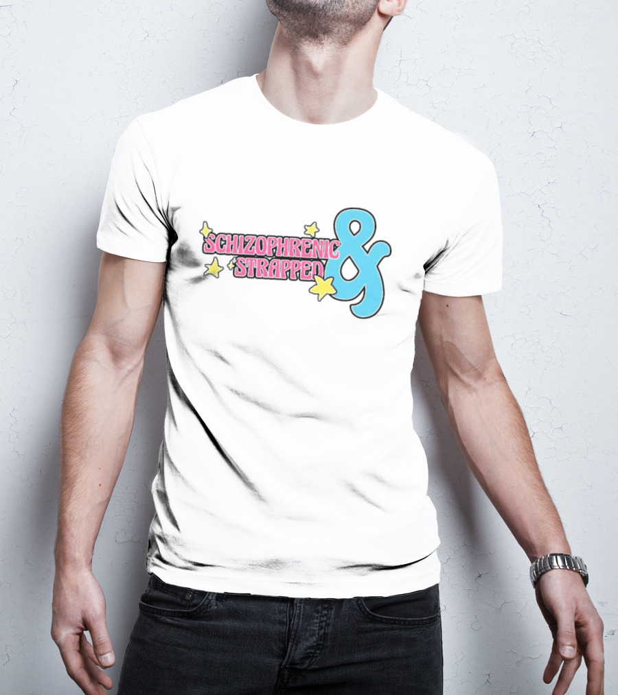 Schizophrenic And Strapped Retro Starry T-Shirt