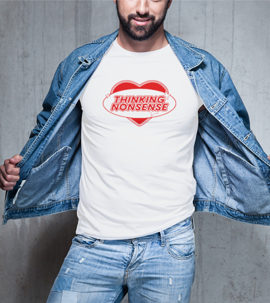 Thinking Nonsense Red Heart Star T-Shirt